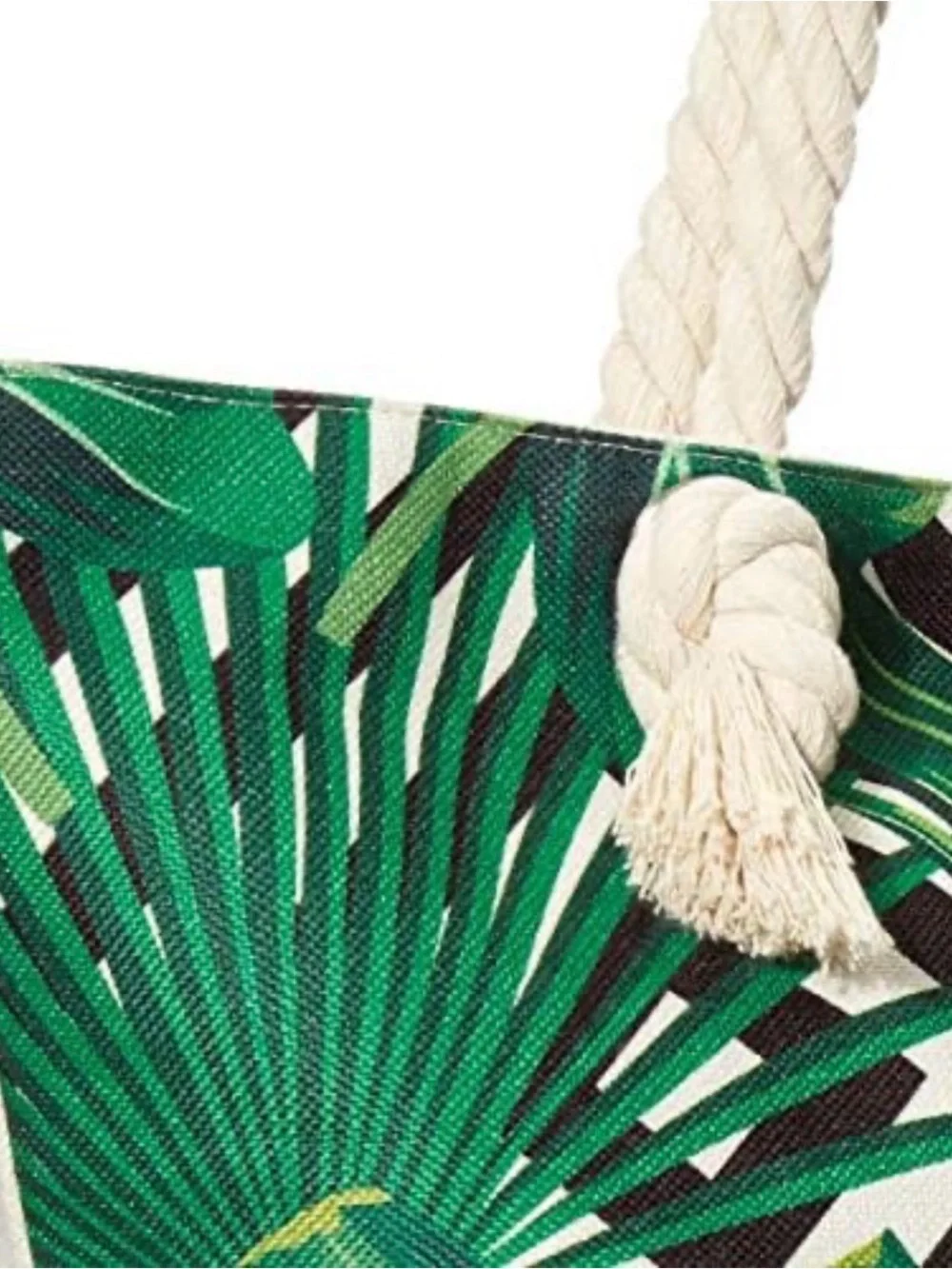 SPACIOUS 🌴💚TROPICAL💚🌴 ROPE HANDLE EXTRA LARGE BEACH TOTE BAG 🌟NEW🌟